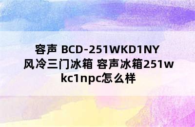 多门冰箱推荐-Ronshen/容声 BCD-251WKD1NY 风冷三门冰箱 容声冰箱251wkc1npc怎么样